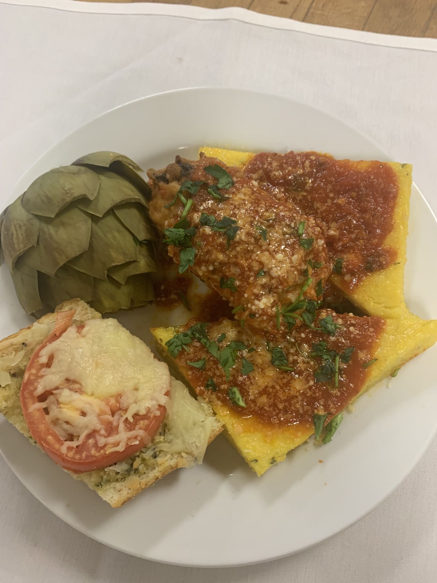 Artichoke ravioli entree